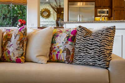  Mediterranean Family Home Living Room. Spanish Revival "Color Splash" by Carlos King Design.
