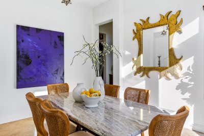  Moroccan Family Home Dining Room. Spanish Revival "Color Splash" by Carlos King Design.