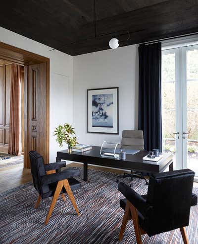  French Family Home Office and Study. North Shore Private Estate by Kara Mann Design.