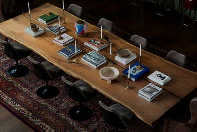  Mid-Century Modern Family Home Dining Room. White Pine by Susannah Holmberg Studios.