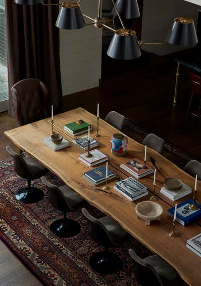  English Country Western Family Home Dining Room. White Pine by Susannah Holmberg Studios.