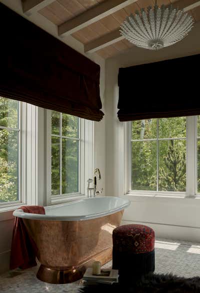  English Country Family Home Bathroom. White Pine by Susannah Holmberg Studios.