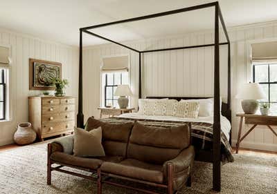  Mid-Century Modern Family Home Bedroom. Bedford Colonial by Becca Interiors.