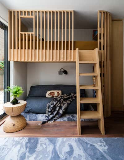  Asian Minimalist Family Home Children's Room. Japanese Treehouse by Noz Design.