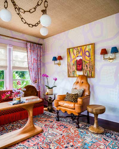  Eclectic Vacation Home Living Room. Kips Bay Decorator Show House 2022 by Noz Design.