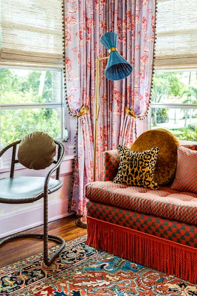  Maximalist Eclectic Vacation Home Living Room. Kips Bay Decorator Show House 2022 by Noz Design.