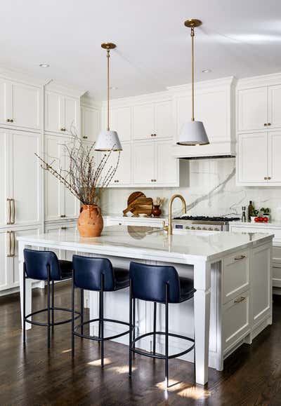  Transitional Family Home Kitchen. Spring Valley Traditional  by Zoe Feldman Design.