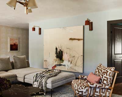  Transitional Maximalist Family Home Living Room. Wiley-Morelli Residence by Stefani Stein.