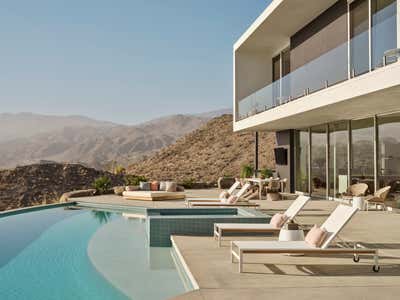  Modern Vacation Home Patio and Deck. Palm Desert Vintage Modern by Deirdre Doherty Interiors, Inc..