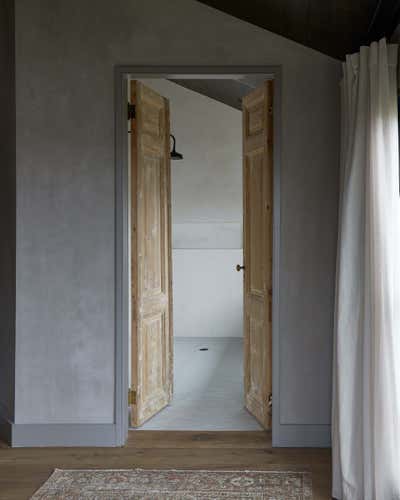  English Country Family Home Bathroom. Minimalist Retreat by Moore House Design.