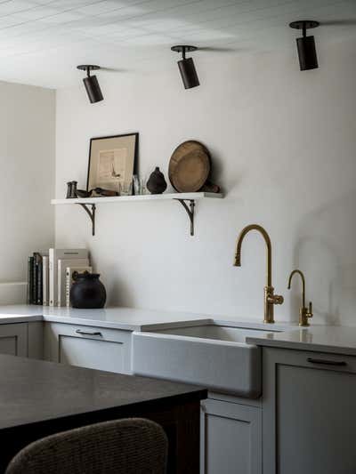  English Country Cottage Kitchen. English Modernist by Moore House Design.