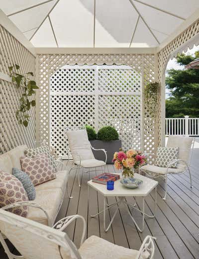  Transitional Country House Patio and Deck. Connecticut Carriage House by Charlotte Barnes Interior Design & Decoration.