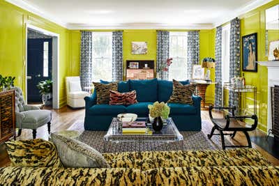  Traditional Family Home Living Room. Spring Valley Maximalism  by Zoe Feldman Design.