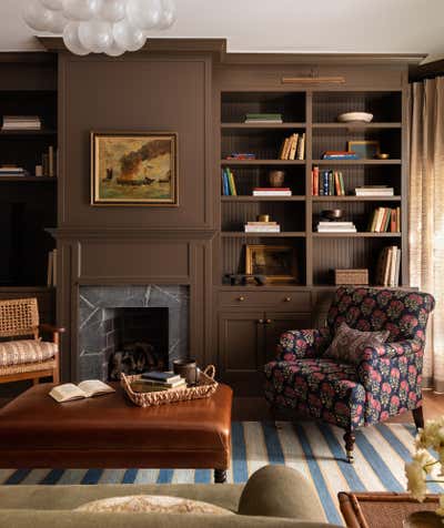  English Country Family Home Living Room. Cow Hollow by Heidi Caillier Design.