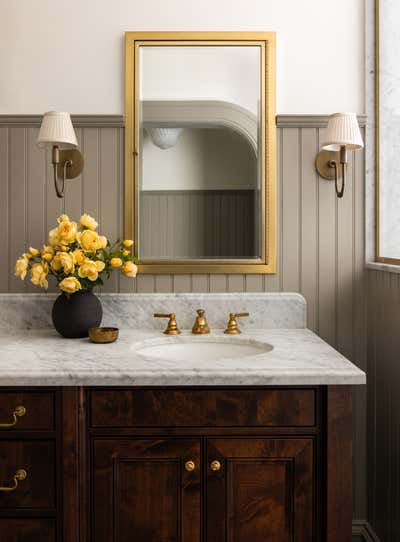 English Country Bathroom. Cow Hollow by Heidi Caillier Design.