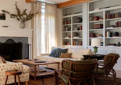  Eclectic Living Room. Kentfield by Heidi Caillier Design.