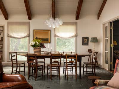  English Country Dining Room. Woodsy Connecticut by Heidi Caillier Design.
