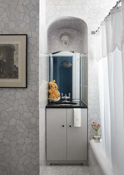 Traditional Apartment Bathroom. Turtle Bay Apartment by Charlap Hyman & Herrero.