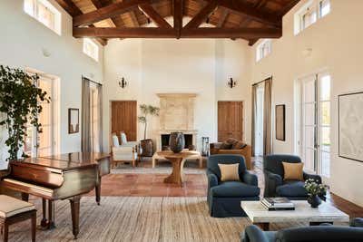 Traditional Entertainment/Cultural Living Room. La Tarantella by Corinne Mathern Studio.