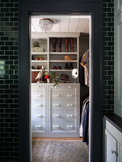 Art Deco Storage Room and Closet. Clarksville by Avery Cox Design.