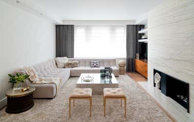  Contemporary Mid-Century Modern Apartment Living Room. New York City Apartment by Tori Golub Interior Design.