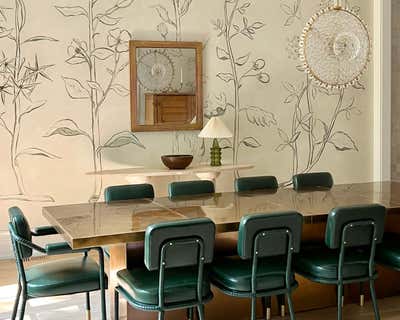  Art Deco Contemporary Family Home Dining Room. Glencoe Residence by Nate Berkus Associates.