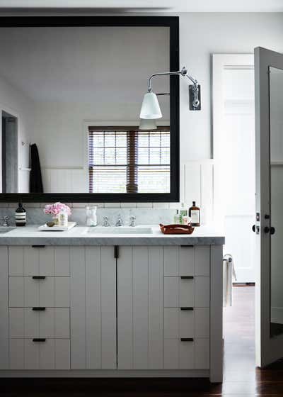  Transitional Maximalist Country House Bathroom. East Hampton Country Home by Robert Stilin.