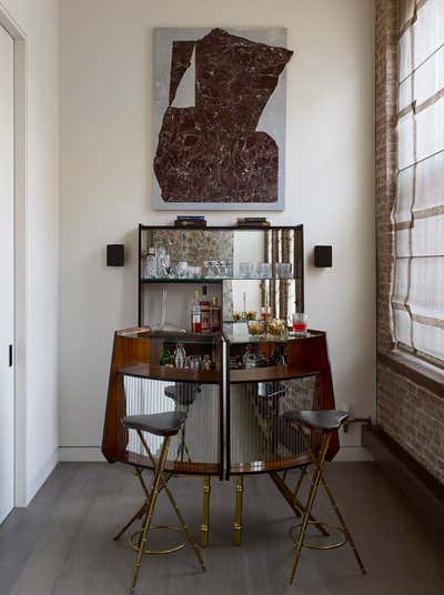  Mid-Century Modern Craftsman Apartment Bar and Game Room. West Chelsea Loft by de la Torre design studio llc.
