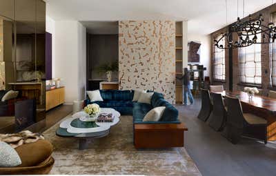 Craftsman Living Room. West Chelsea Loft by de la Torre design studio llc.