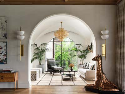 Mediterranean Living Room. Kendra Scott's Lake Austin Jewel by Fern Santini, Inc..