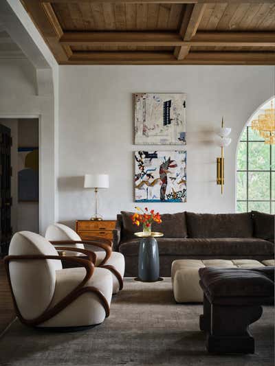 Mediterranean Living Room. Kendra Scott's Lake Austin Jewel by Fern Santini, Inc..
