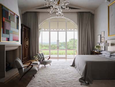 Mediterranean Bedroom. Kendra Scott's Lake Austin Jewel by Fern Santini, Inc..