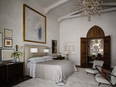 Mediterranean Bedroom. Kendra Scott's Lake Austin Jewel by Fern Santini, Inc..