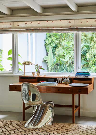  Mid-Century Modern Family Home Office and Study. The Roads by Bunsa Studio.