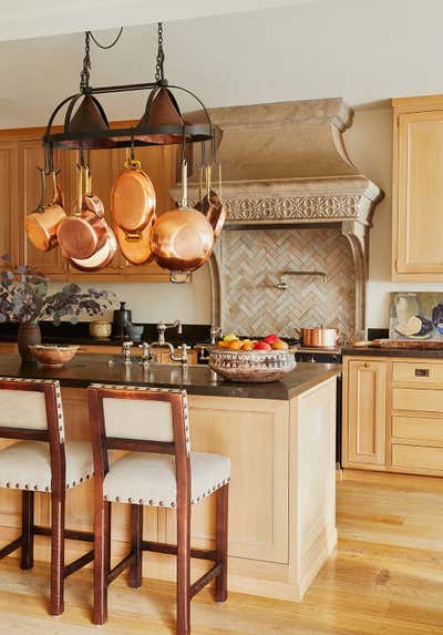  English Country Mediterranean Family Home Kitchen. Longwood by Wendy Haworth Design Studio.