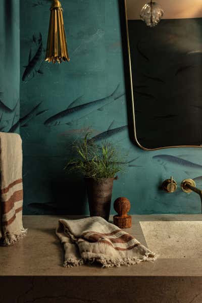  Scandinavian Coastal Family Home Bathroom. Emerald Bay by Studio Gutow.