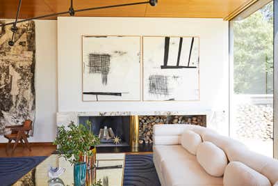  Mid-Century Modern Country House Lobby and Reception. Keepers Farmhouse by Peter Mikic Interiors.