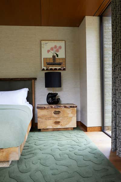  Mid-Century Modern Country House Bedroom. Keepers Farmhouse by Peter Mikic Interiors.
