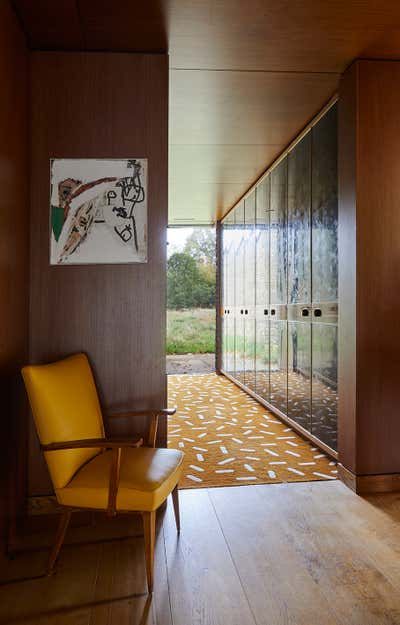 Mid-Century Modern Country House Storage Room and Closet. Keepers Farmhouse by Peter Mikic Interiors.