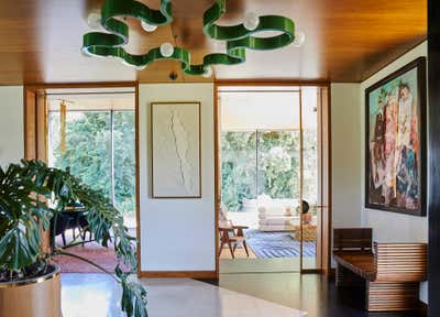  Mid-Century Modern Country House Entry and Hall. Keepers Farmhouse by Peter Mikic Interiors.
