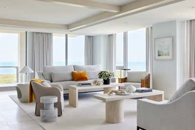 Transitional Coastal Vacation Home Living Room. Naples Residence  by Kara Mann Design.