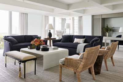  Transitional Vacation Home Living Room. Naples Residence  by Kara Mann Design.