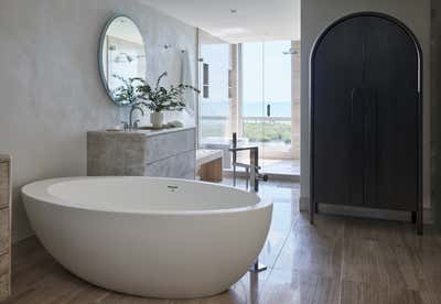  Transitional Coastal Vacation Home Bathroom. Naples Residence  by Kara Mann Design.