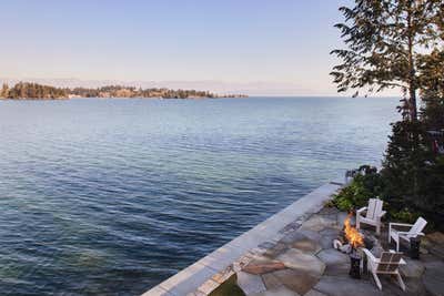 Western Vacation Home Patio and Deck. Montana Boat House by Ohara Davies Gaetano Interiors.