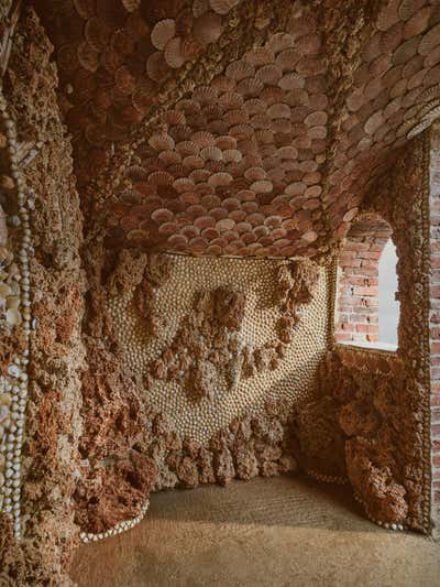  Art Deco English Country Exterior. Shell Grotto  by Charlie Day Gardens Ltd.