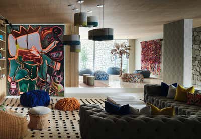  Transitional Beach House Living Room. Cabo San Lucas Residence by Sasha Adler Design.