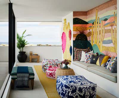 Beach Style Beach House Entry and Hall. Cabo San Lucas Residence by Sasha Adler Design.