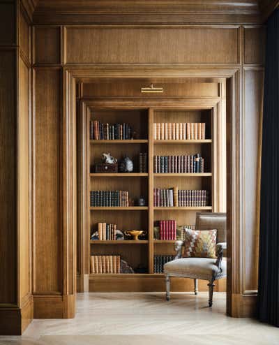 Transitional Family Home Office and Study. Chicago Family Home by Sasha Adler Design.