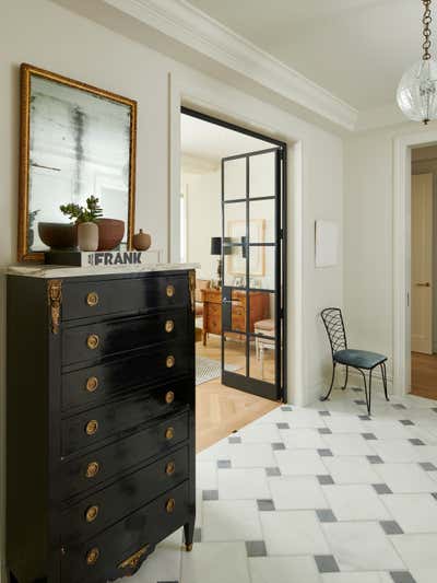  Hollywood Regency Art Deco Family Home Entry and Hall. Upper East Side Residence by Nate Berkus Associates.