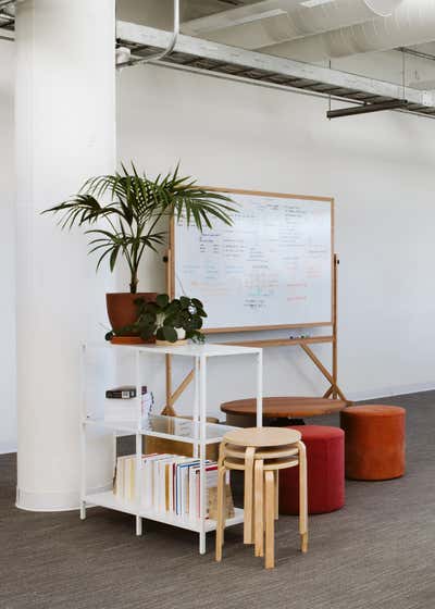  Mid-Century Modern Modern Office Meeting Room. Tally by Ruskin Design.